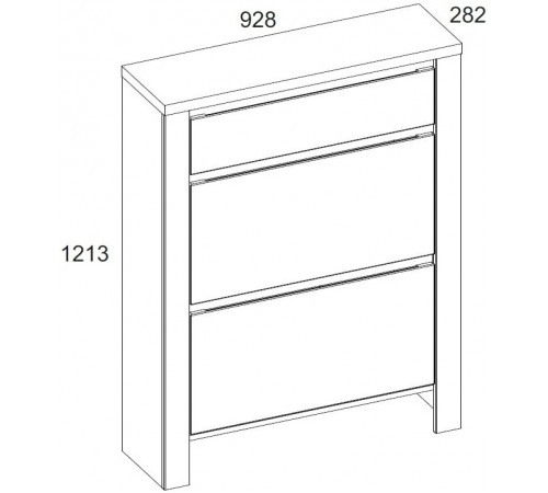 Тумба для обуви Таурус 2D1S