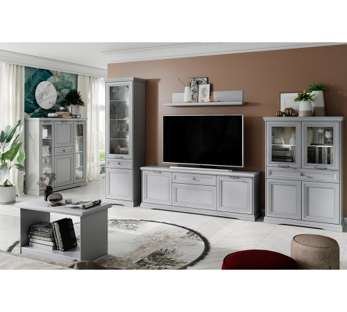 Шкаф с витриной 2V2D1S VALENCIA (Валенсия)