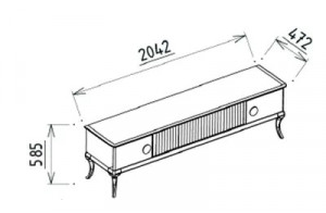 Тумба под ТВ Песаро (PESARO) PESR-15