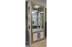 Шкаф-витрина двухдверный Анита (бежевый глянец)