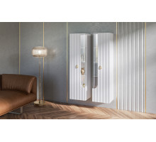 Шкаф-витрина навесной Лоренсо МН-043-02/03 белый