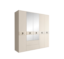 Пятистворчатый шкаф для одежды с ящиками и зеркалами Богемия Фарфале (Bogemia Farfalle) БМШ1/51 (Fа)