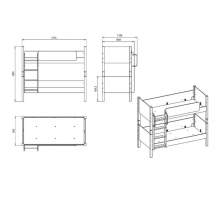 Кровать детская Мавенна (Mavenna), 2-х ярусная MAVN-41