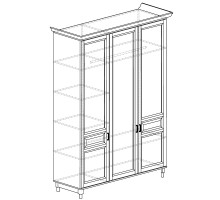 Трехдверный шкаф для одежды Прованс 404