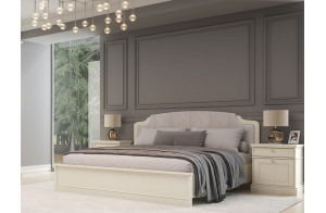 Кровать Люкс 1400, Сиена Береза бежевая