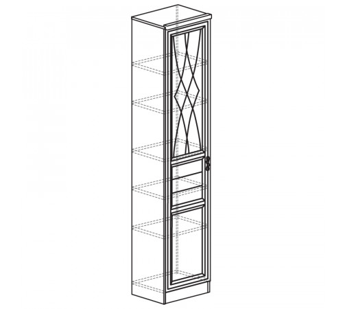 Шкаф комбинированный Лира 42 светлый
